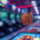 Fusion of Betting Games and Cryptocurrencies An illustration depicting the fusion of betting games and cryptocurrencies