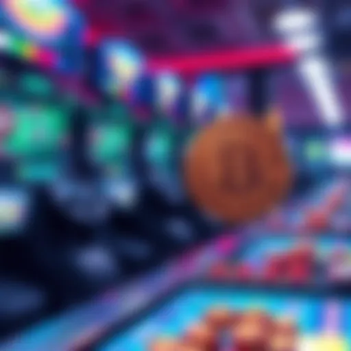 Fusion of Betting Games and Cryptocurrencies An illustration depicting the fusion of betting games and cryptocurrencies