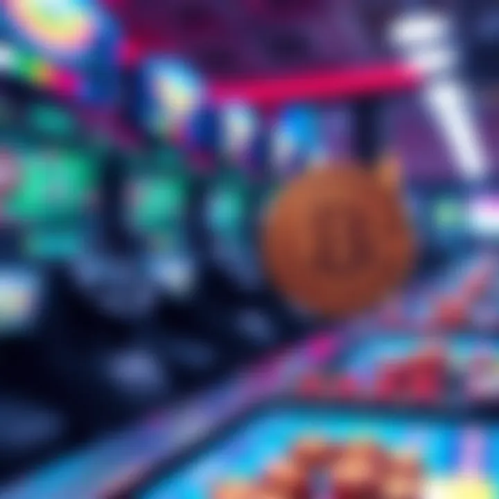 Fusion of Betting Games and Cryptocurrencies An illustration depicting the fusion of betting games and cryptocurrencies