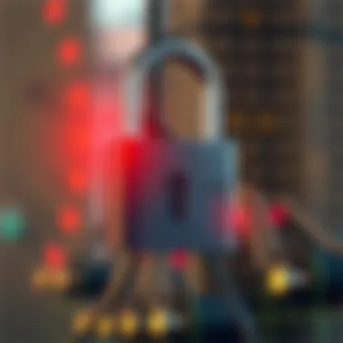 Robust Cybersecurity Measures A secure lock symbolizing robust cybersecurity