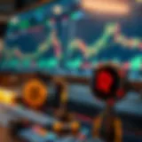 A sophisticated digital interface showcasing trading tools