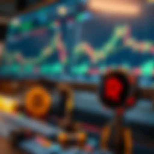 A sophisticated digital interface showcasing trading tools