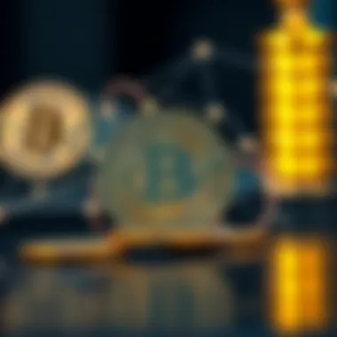 Interconnectedness of Bitcoin and Other Cryptocurrencies Conceptual image showing the relationship between Bitcoin and other cryptocurrencies