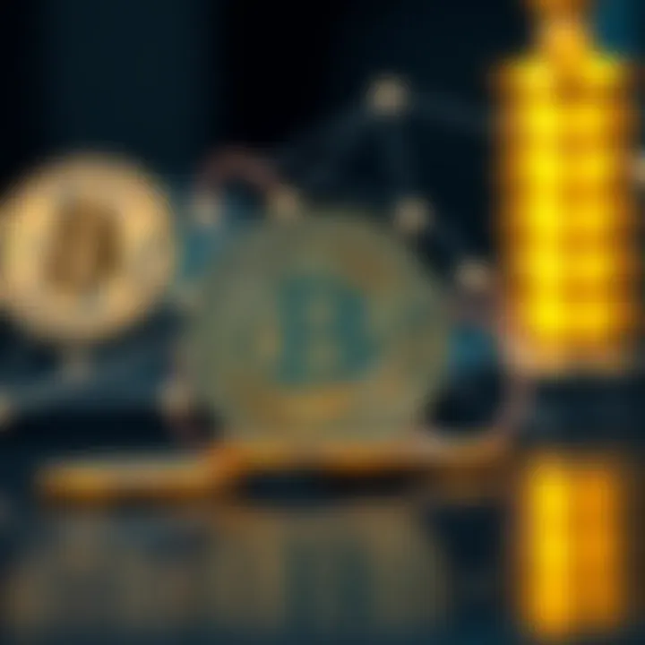 Interconnectedness of Bitcoin and Other Cryptocurrencies Conceptual image showing the relationship between Bitcoin and other cryptocurrencies