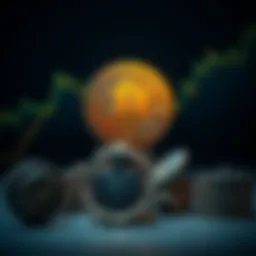 A conceptual representation of Bitcoin's rise in the financial market