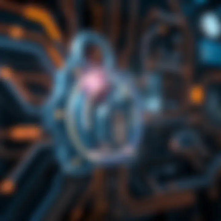 A modern digital lock representing encryption technology in blockchain