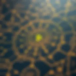 An intricate diagram illustrating blockchain architecture