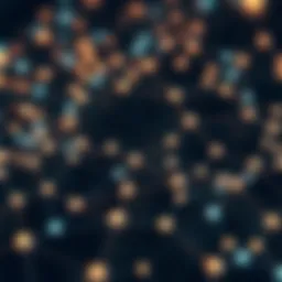 An intricate network of blockchain nodes symbolizing security