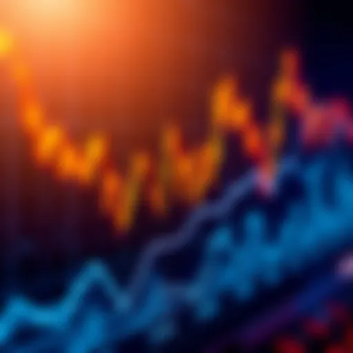 A vibrant cryptocurrency market trend graph