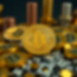 Conceptual representation of cryptocurrency