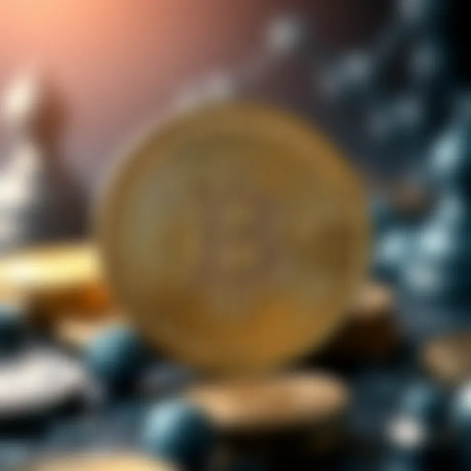 Visual representation of cryptocurrency ICO concepts