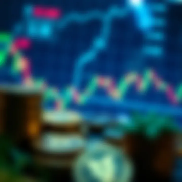 A visual depicting market trends influenced by cryptocurrency investments.