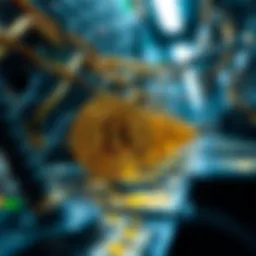 Conceptual representation of cryptocurrency mining