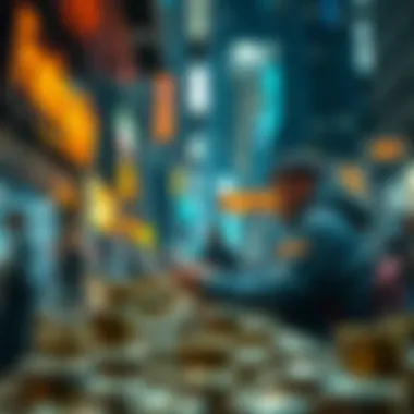 Graphical depiction of cryptocurrency usage in the modern world