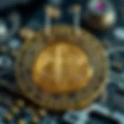 An intricate diagram illustrating the structure of a currency converter