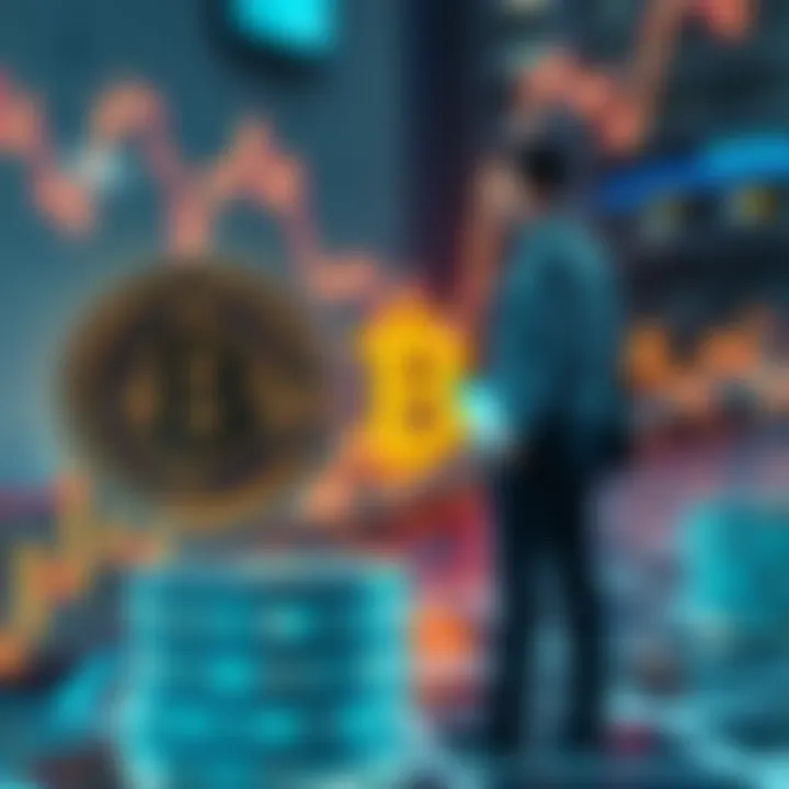 Conceptual illustration of decentralized exchanges in cryptocurrency trading