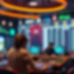 Futuristic betting technology concept