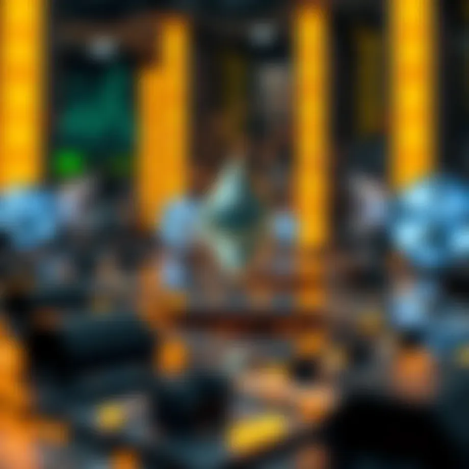 A futuristic representation of Ethereum's blockchain technology