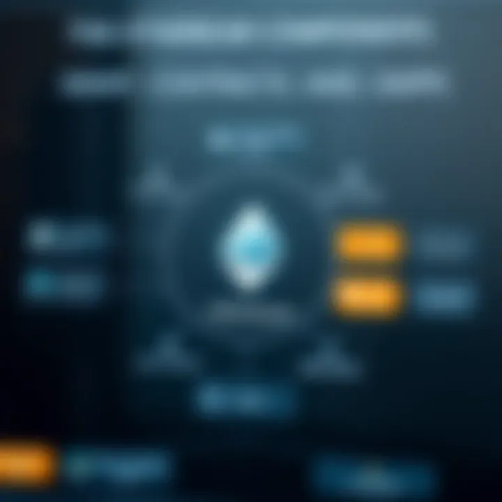 Ethereum Ecosystem Components A detailed chart showing the various components of the Ethereum ecosystem, highlighting smart contracts and DApps.