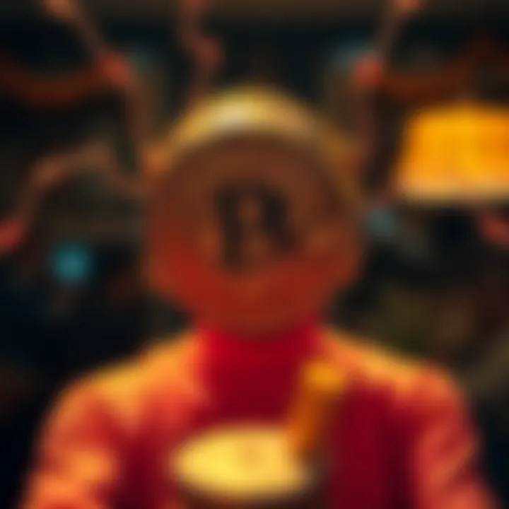 A conceptual image connecting cryptocurrency and meme culture