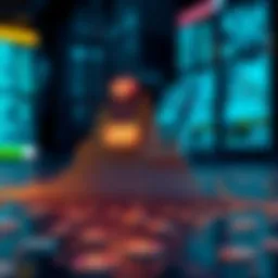 Visual representation of fat tail distribution in finance