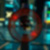 Illustration depicting the FinCEN logo with cryptocurrency symbols