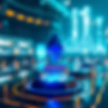 Future of Ethereum A futuristic depiction of the potential future developments within the Ethereum ecosystem.