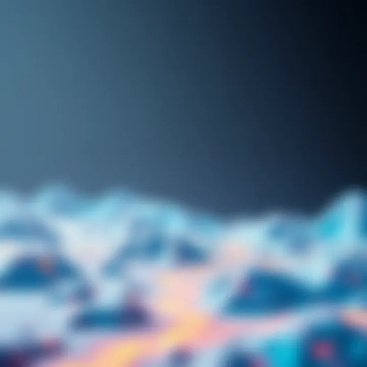 Technology and Innovation in Cryptocurrency A futuristic digital landscape symbolizing technology in crypto