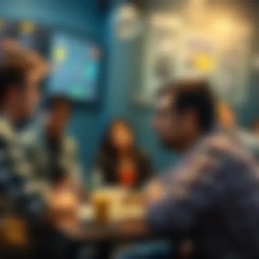 Brainstorming session at a hackathon