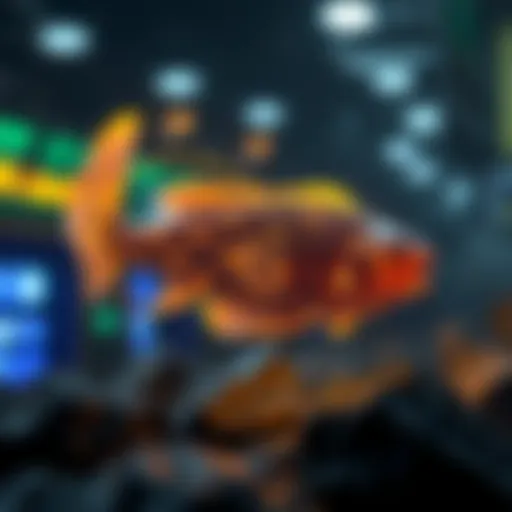 Innovative blockchain technology illustrated