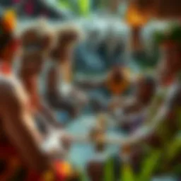 Traditional kava ceremony showcasing vibrant cultural elements