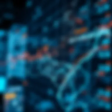 A conceptual image showing the network of market data influencing investment decisions