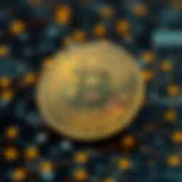 Conceptual representation of decentralized technology in cryptocurrency