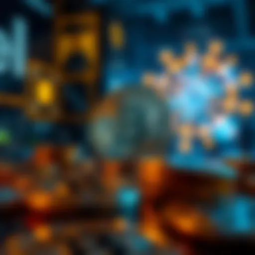 Conceptual illustration of cryptocurrency innovation