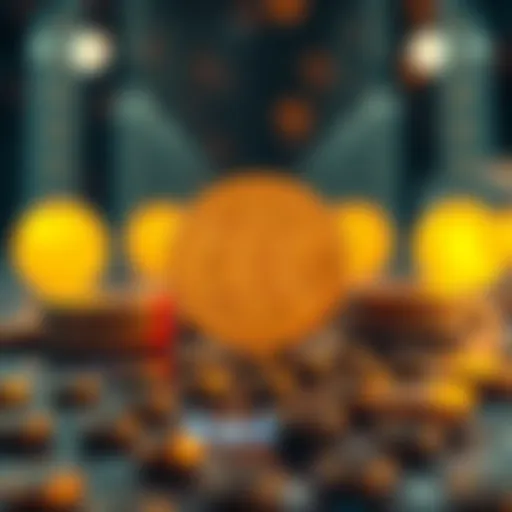 Conceptual illustration of Non-Fungible Tokens in a digital space