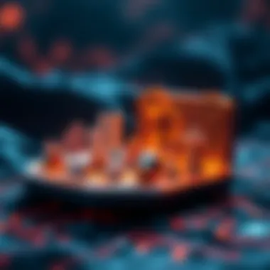 Digital Assets and NFT Technology Visual representation of digital assets powered by NFT technology