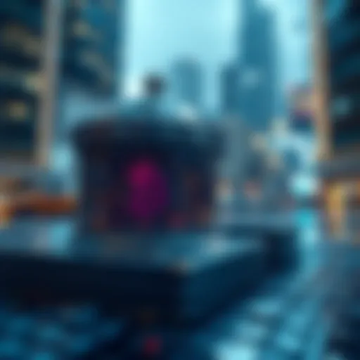 Conceptual illustration of trust in cryptocurrency