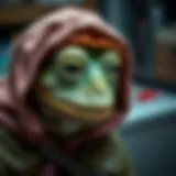 A visual representation of Pepe's origins in internet culture