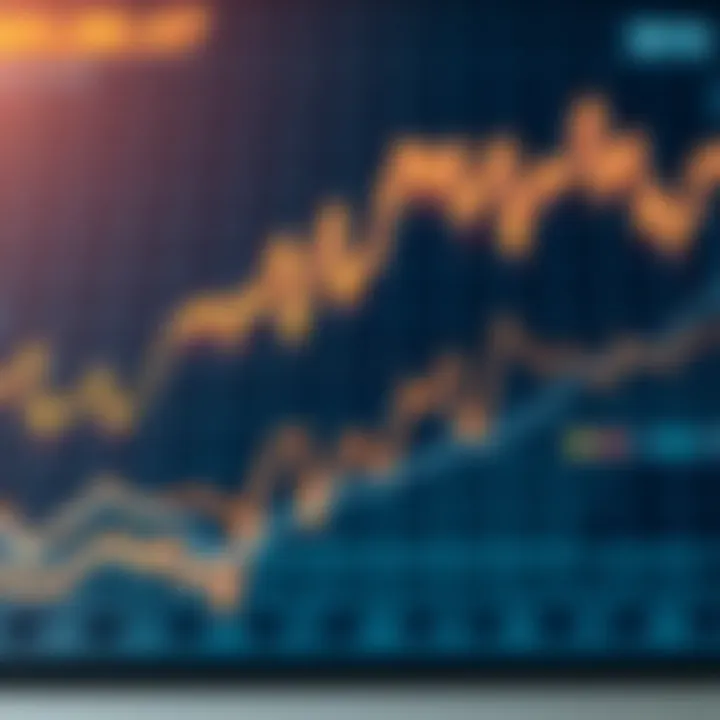 Market Trends in Cryptocurrency Abstract graph showing market trends in cryptocurrency