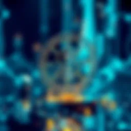 Visual representation of blockchain technology