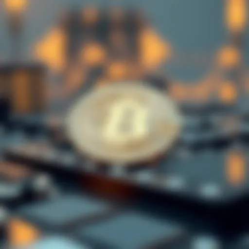 Innovative blockchain technology representation