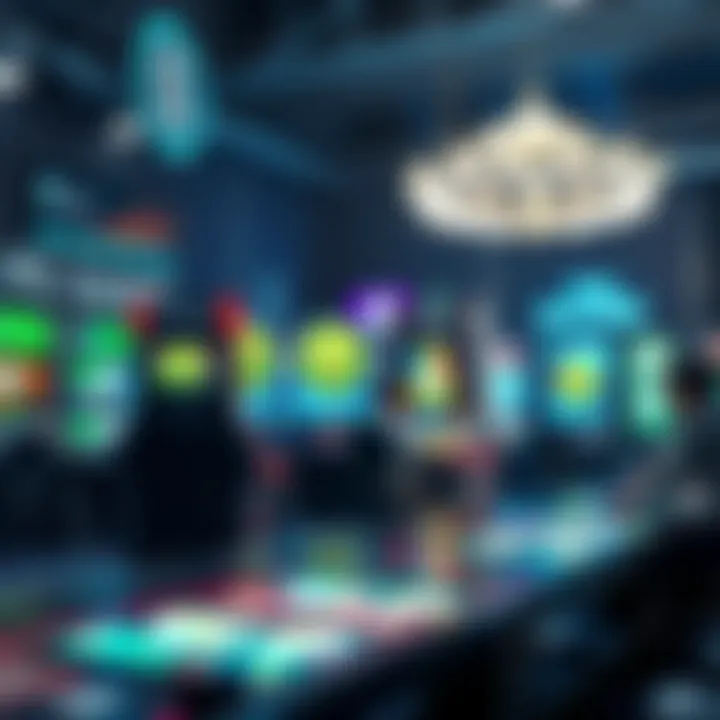 Market Dynamics of Spade Games An illustration showcasing the market dynamics and competitive landscape of Spade games