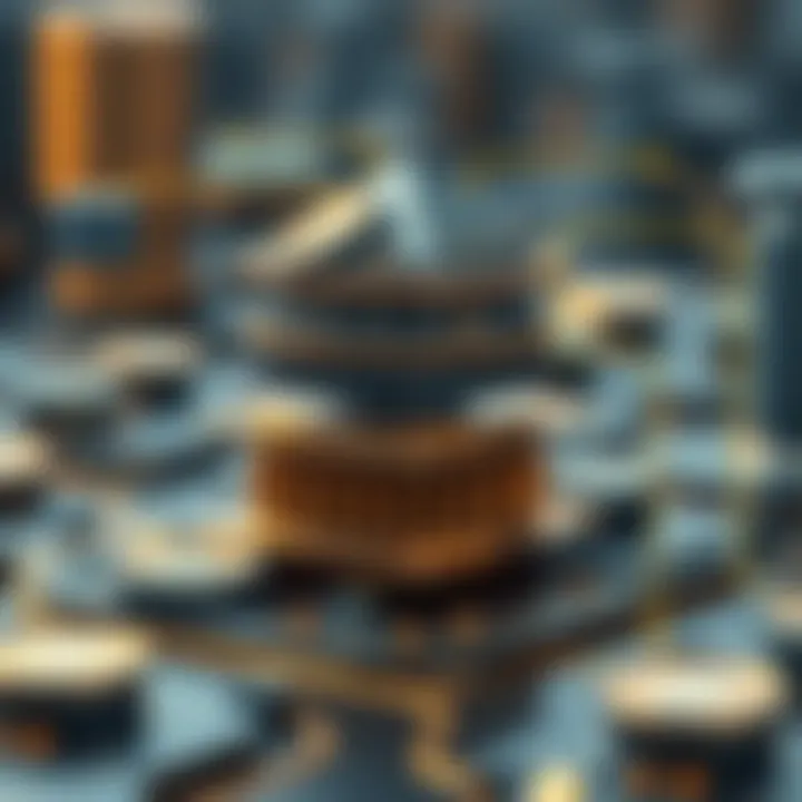 Visual diagram showing the architecture of cryptocurrency stacks