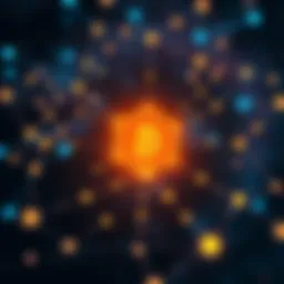 A conceptual illustration of a blockchain network