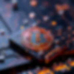 An abstract representation of blockchain technology