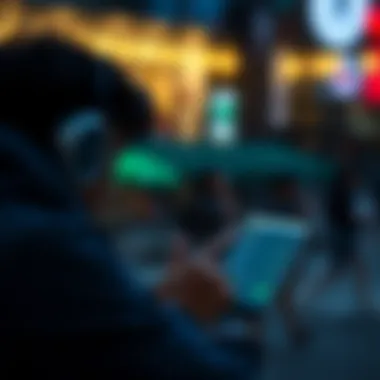 User Interaction with StepApp User engagement with StepApp on a digital device