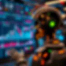 A futuristic trading bot interface showcasing real-time data analysis