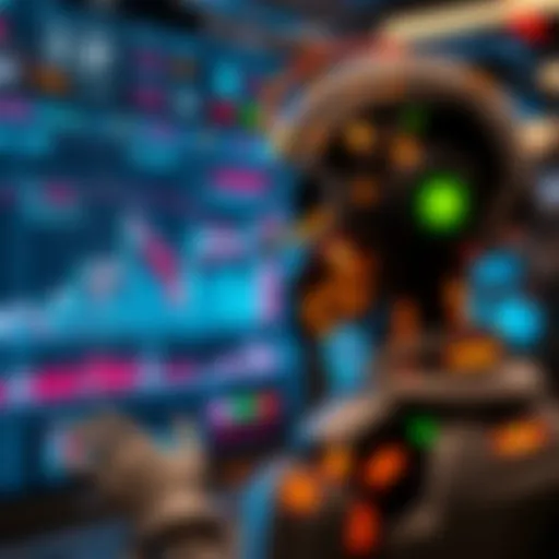 Futuristic Trading Bot Interface A futuristic trading bot interface showcasing real-time data analysis