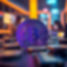 Conceptual representation of cryptocurrency trends